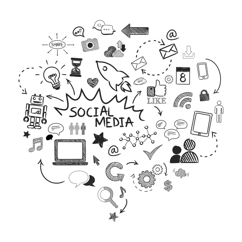 this image represents the digital marketing and social media